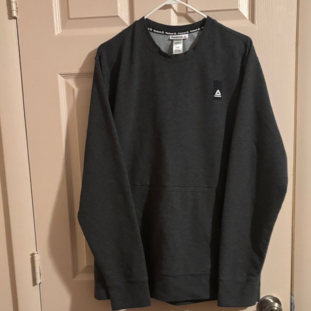 Reebok Men's Dark Gray Crewneck Sweater
